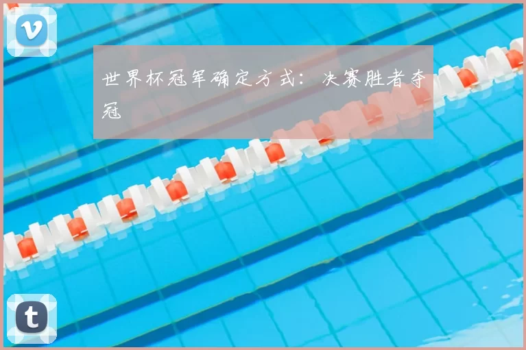 世界杯冠军确定方式：决赛胜者夺冠