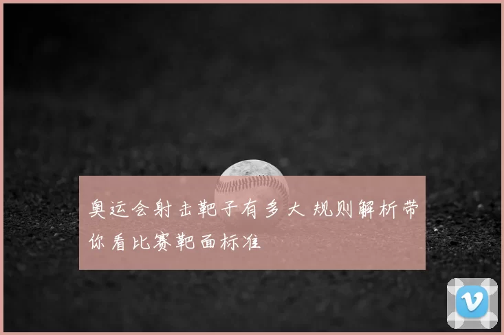 奥运会射击靶子有多大 规则解析带你看比赛靶面标准