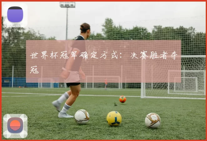世界杯冠军确定方式：决赛胜者夺冠